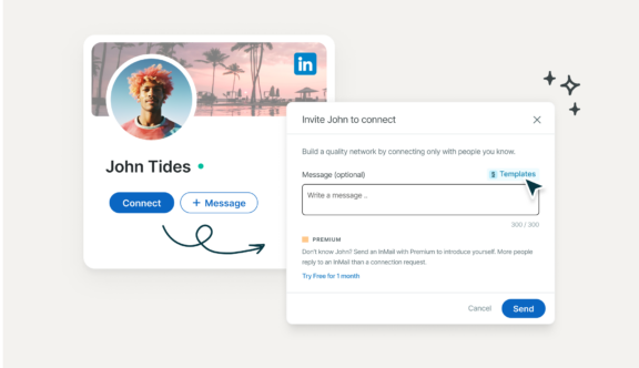 Use templates for your LinkedIn connection requests