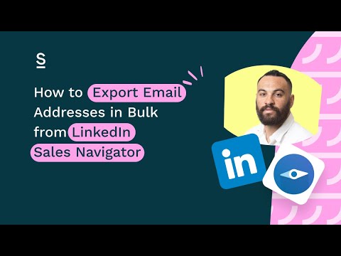 Video Thumbnail: How to export email addresses in bulk from LinkedIn Sales Navigator to your CRM in 2024