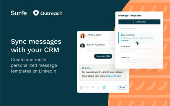 Sync messages with your CRM for outreach