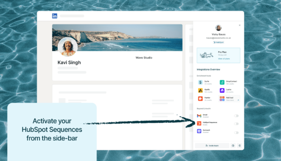 Activate HubSpot Sequences from LinkedIn