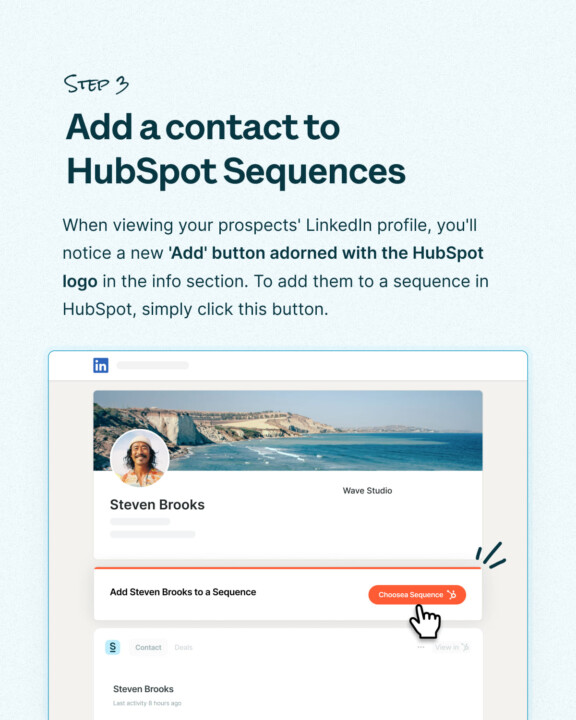 How to add LinkedIn prospects to HubSpot Sequences 4