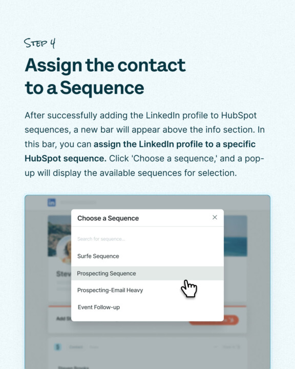 How to add LinkedIn prospects to HubSpot Sequences 5